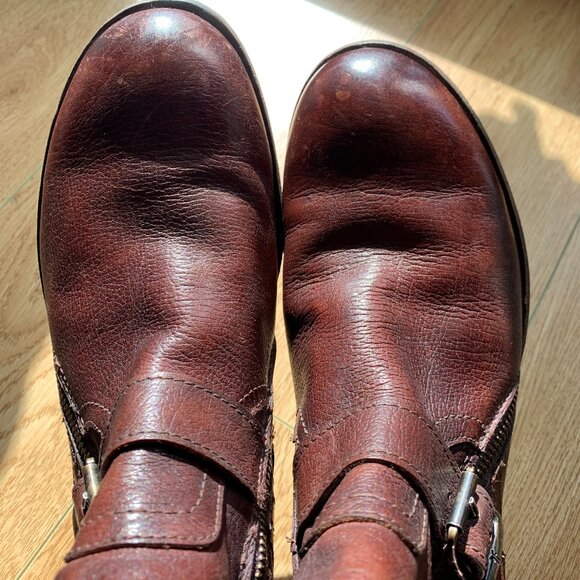 FRYE | Size 7D US Men's Leather Brown Double side zip Boots - Picture 8 of 16